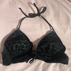 swimsuit top is large both adjustable strings.